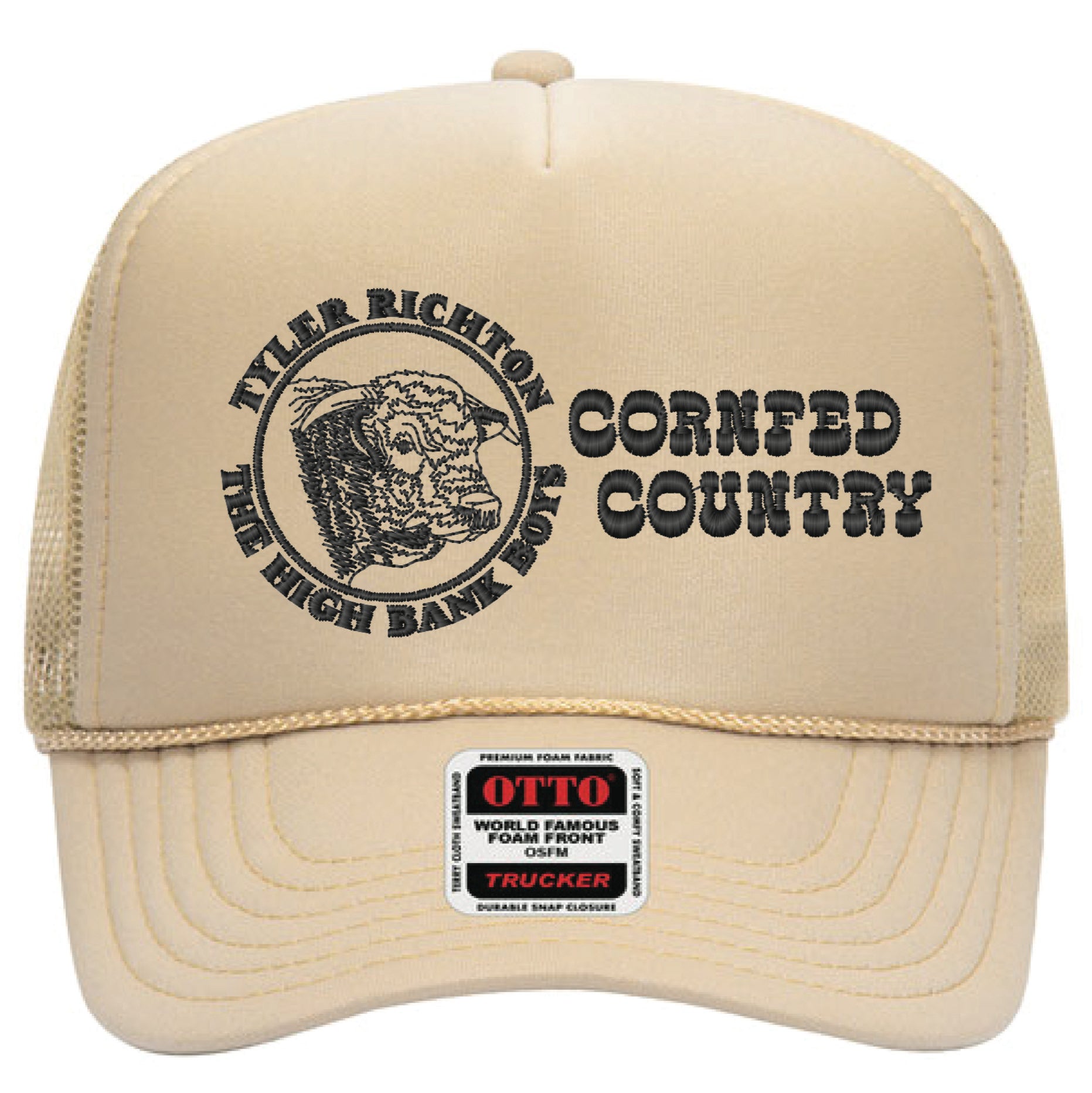 Corn Fed Country Hat- Beige Mesh Back